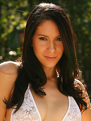 Cassie is simply sexy in her lacy white string bikini