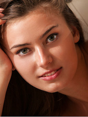 Muse's sunkissed complexion and long brown hair bring out her pretty blue eyes and delicate facial features. She's wearing a matching gray lingerie that hugs her ample curves and when she starts undressing them, her gorgeous assets take the spotlight.