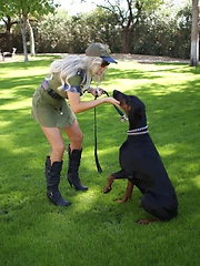 Busty Border Patrol Agent Frisks Perp
